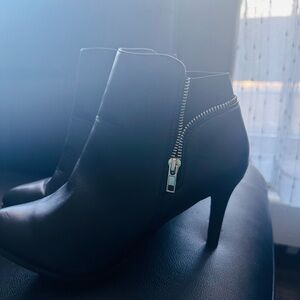 Black Ankle Boots with Zipper